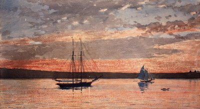 Sunset at Gloucester by Winslow Homer